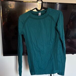 Teal Long Sleeve Workout Shirt